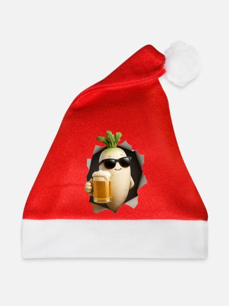 Radieschen Bier - Weihnachtsmütze - Rot