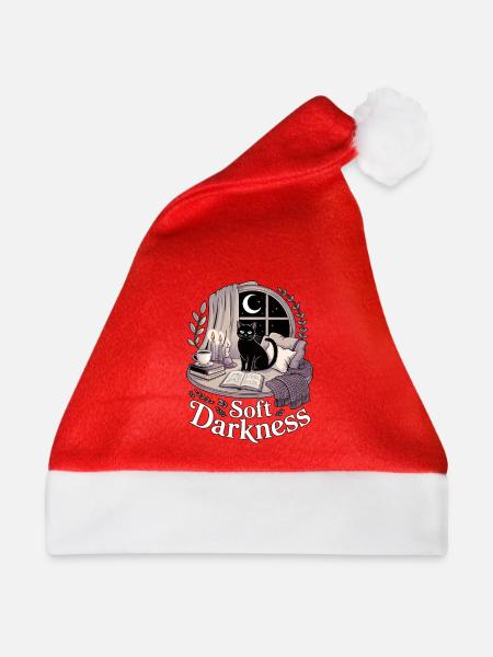 Soft Darkness Cozy Goth Katze - Weihnachtsmütze - Rot