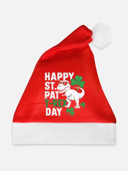 St Patrick's Rex Day Tee - Weihnachtsmütze - Rot