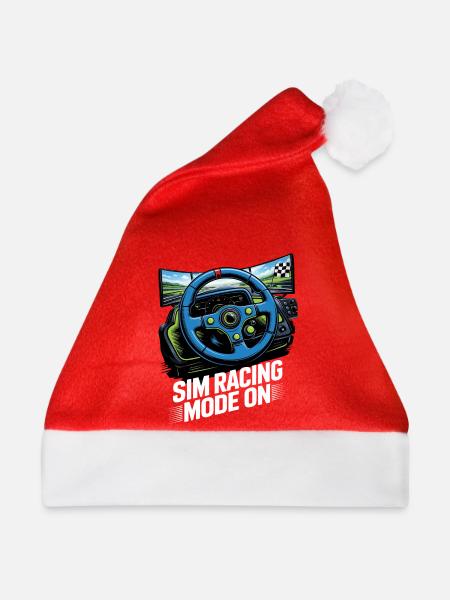 Sim Racing Modус An - Weihnachtsmütze - Rot