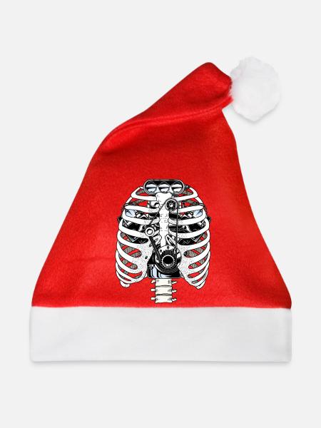 Biomech Ribcage-Motormechaniker - Weihnachtsmütze - Rot