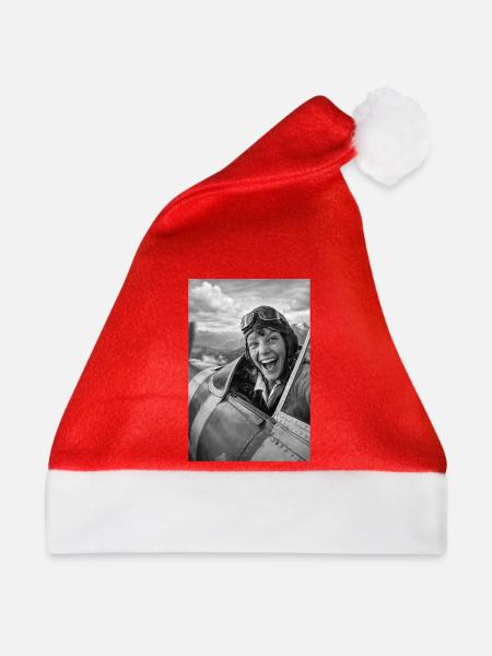 Amelia Earhart Selfie - Weihnachtsmütze - Rot