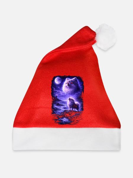 Hund Mama Hund Papa - Weihnachtsmütze - Rot