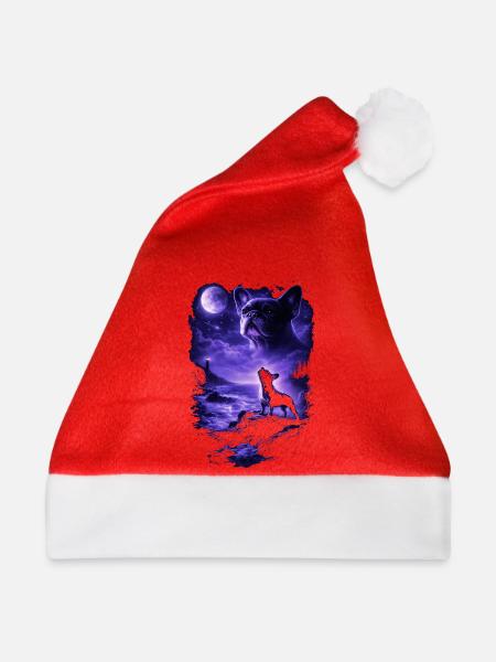 Hund Mama Hund Papa - Weihnachtsmütze - Rot