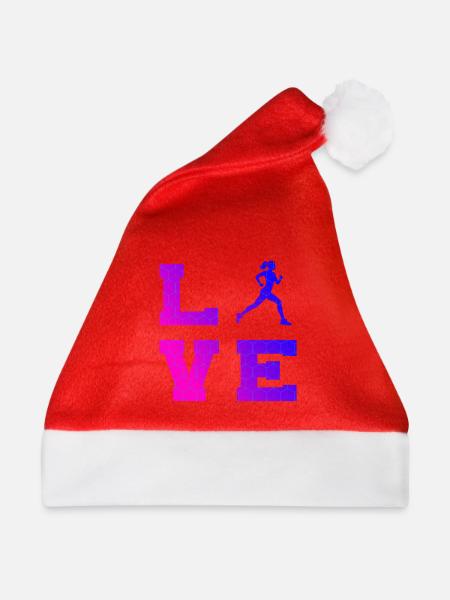 Geschenkidee für eine Running mit Running - Weihnachtsmütze - Rot
