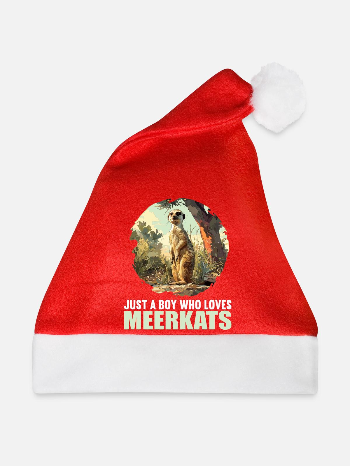 Meerkat Erdmännchen - Weihnachtsmütze - Rot - Vorne
