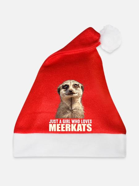 Meerkat Erdmännchen - Weihnachtsmütze - Rot - Vorne