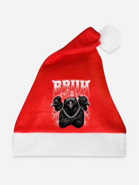 Bruh Ravens Chain Tee - Weihnachtsmütze - Rot