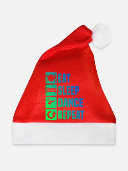 Geschenkidee für einen Breakdancer mit Streetdance - Weihnachtsmütze - Rot