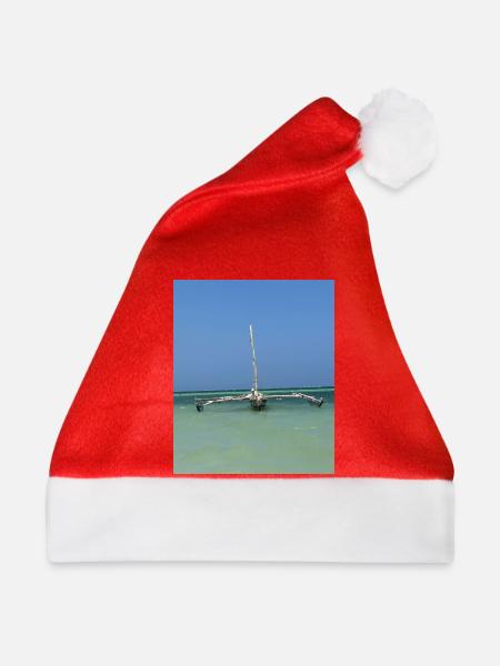 Schiffswracks über dem blauen Meer - Weihnachtsmütze - Rot