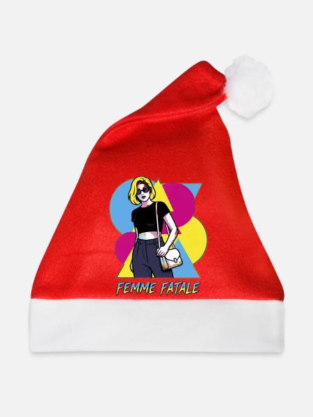 Femme Fatale Pop Art - Weihnachtsmütze - Rot