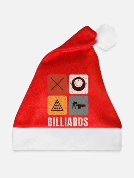 Billiards Vintage Panels - Weihnachtsmütze - Rot - Vorne