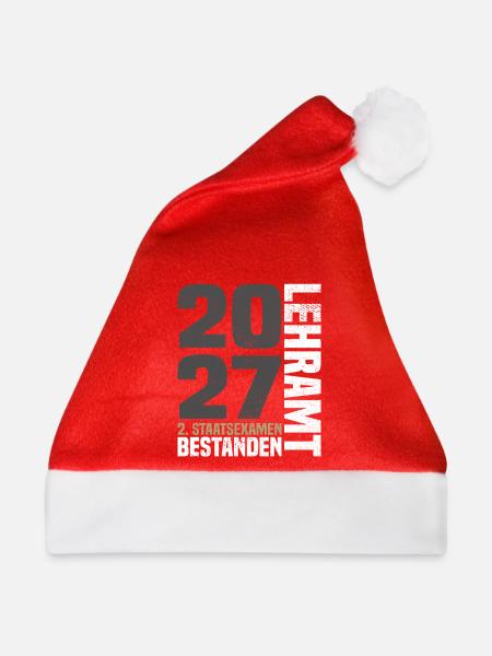 2. Staatsexamen Lehramt 2027 - Weihnachtsmütze - Rot - Vorne
