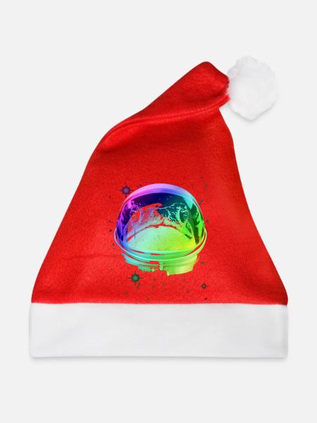 Weltraumfroschhelm - Weihnachtsmütze - Rot