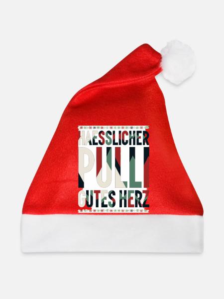 Hässlicher Pulli, gutes Herz - Weihnachtsmütze - Rot