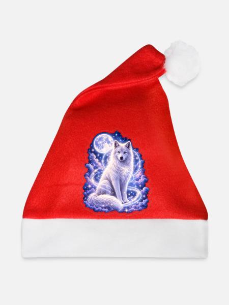 Celestial Wolf - Weihnachtsmütze - Rot