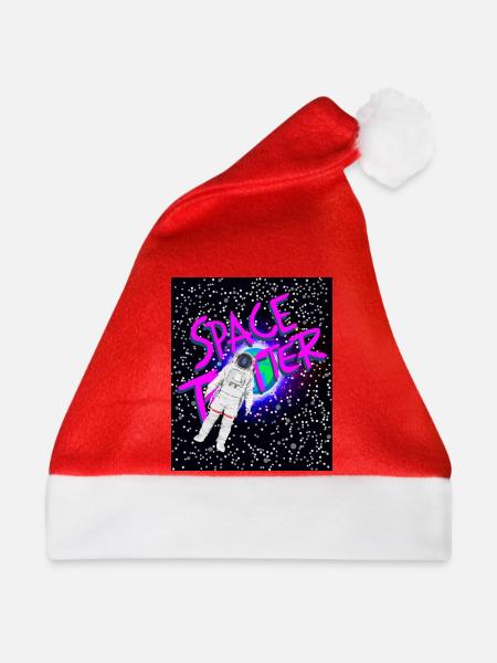 Space Titan Neon-Astronaut - Weihnachtsmütze - Rot