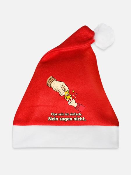 Stolzer Opa – Enkel verwöhnen | Opa Spruch - Weihnachtsmütze - Rot