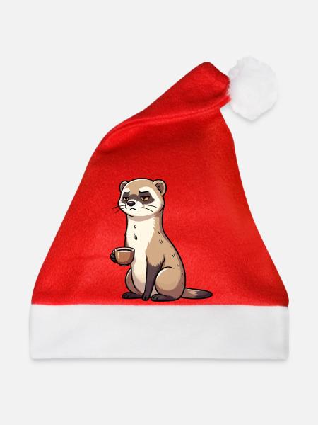 Frettchen Frettchenhalter Frettchenbesitzer - Weihnachtsmütze - Rot