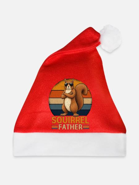 Squirrel Father - Weihnachtsmütze - Rot