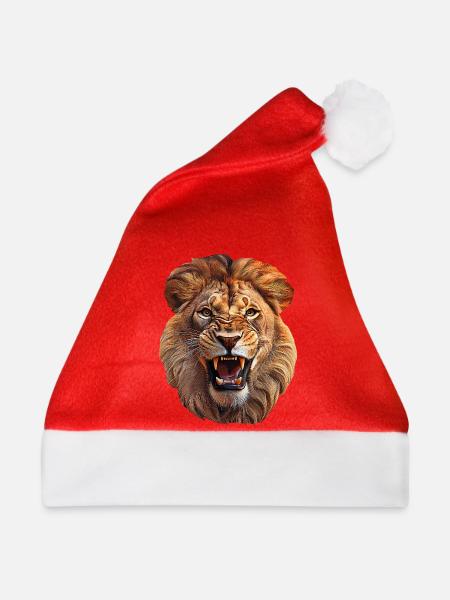 Löwe - Weihnachtsmütze - Rot
