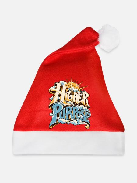 Higher Purpose Wolken Design - Weihnachtsmütze - Rot