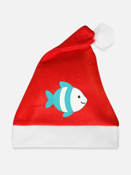 Fisch gestreift - Weihnachtsmütze - Rot