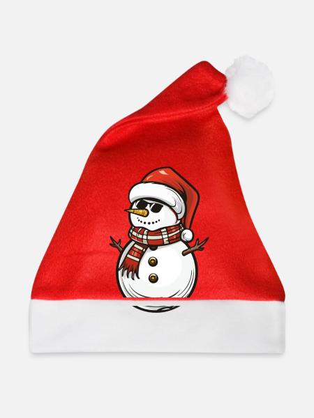 schneemann cool santa - Weihnachtsmütze - Rot