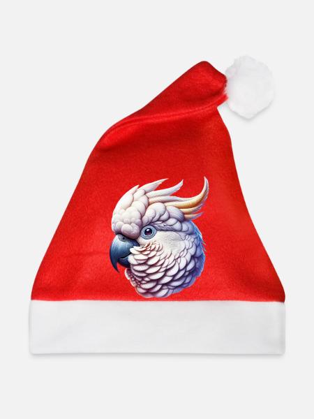 Kakadu-Papagei - Weihnachtsmütze - Rot
