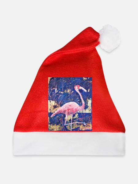 Expressionist Flamingo Artwork - Weihnachtsmütze - Rot