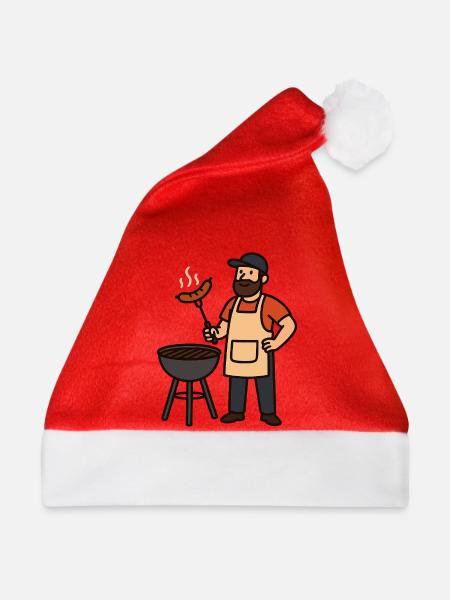 Gemütlicher Grillabend mit BamBam - Weihnachtsmütze - Rot