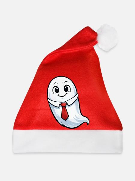 Sprechender Geist im Anzug - Weihnachtsmütze - Rot
