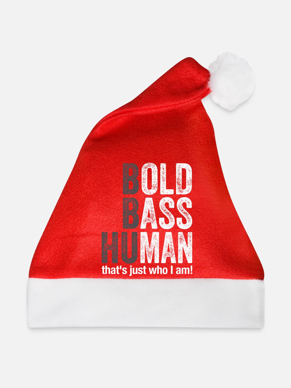 Old Bass Player Bold - Weihnachtsmütze - Rot - Vorne