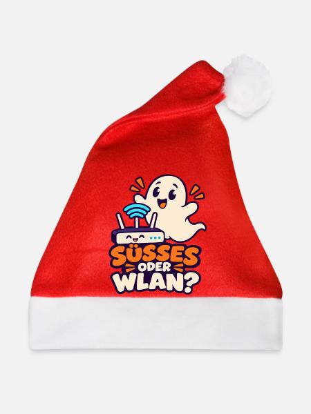 Halloween-Geist – Süßes oder WLAN? - Weihnachtsmütze - Rot