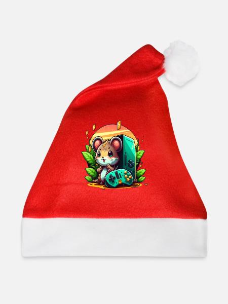 Gaming Maus - Weihnachtsmütze - Rot