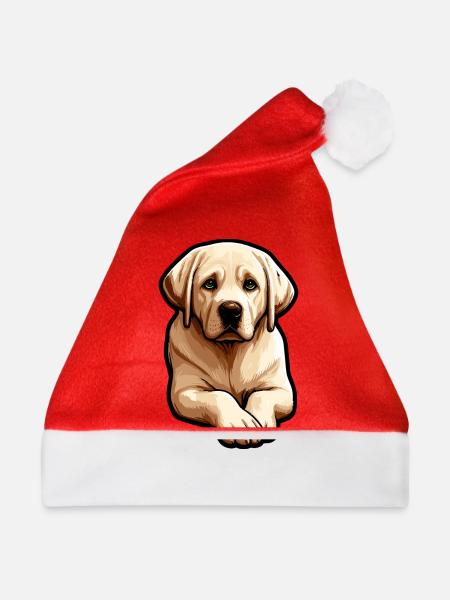 Labrador Retriever - Weihnachtsmütze - Rot