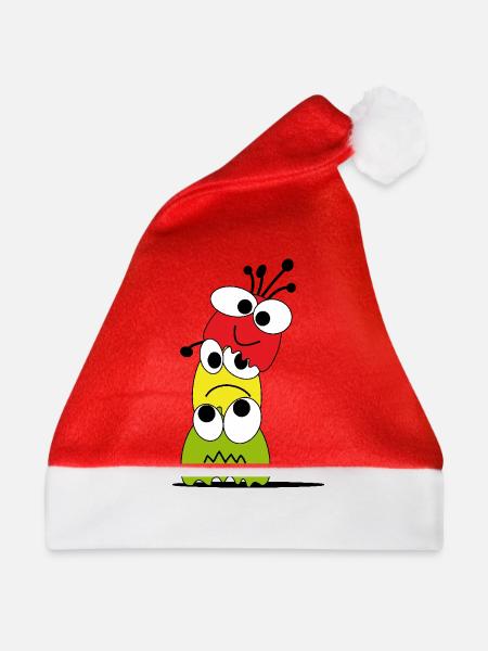 lustige Tierchen - Weihnachtsmütze - Rot