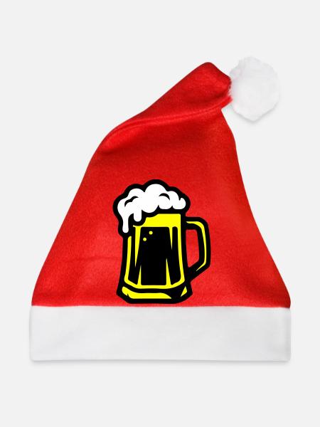 Bierkrug Bier Symbol - Weihnachtsmütze - Rot