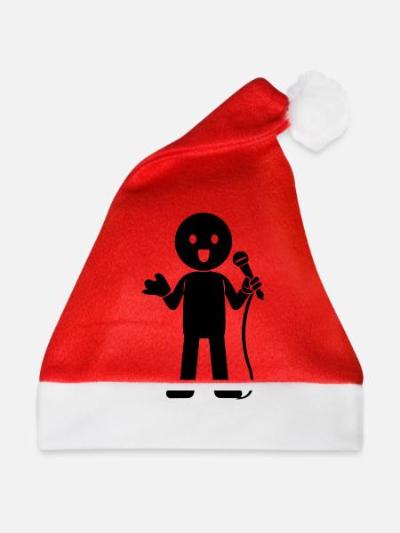 Entertainer Sänger - Weihnachtsmütze - Rot