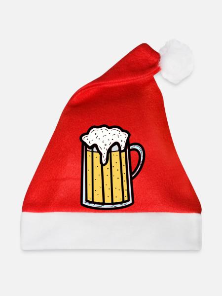 Bier - Weihnachtsmütze - Rot
