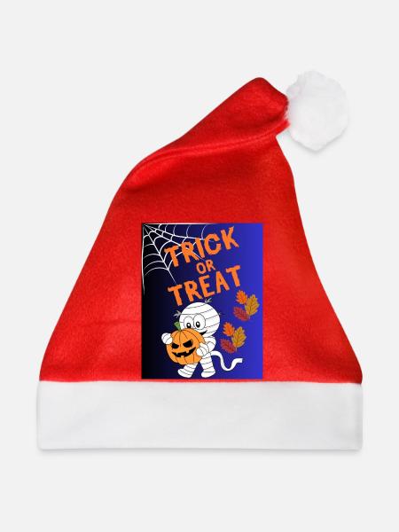 Trick oder Treat Mumie Kürbis - Weihnachtsmütze - Rot