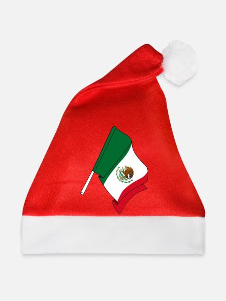 Flagge von Mexiko - Weihnachtsmütze - Rot