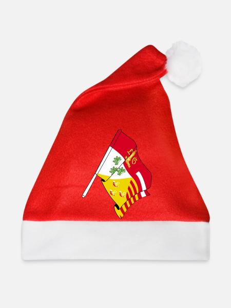 Flagge der Provinz Lüttich, Belgien - Weihnachtsmütze - Rot - Vorne