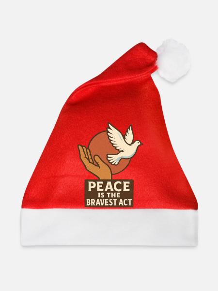 Frieden als tapferer Akt - Weihnachtsmütze - Rot