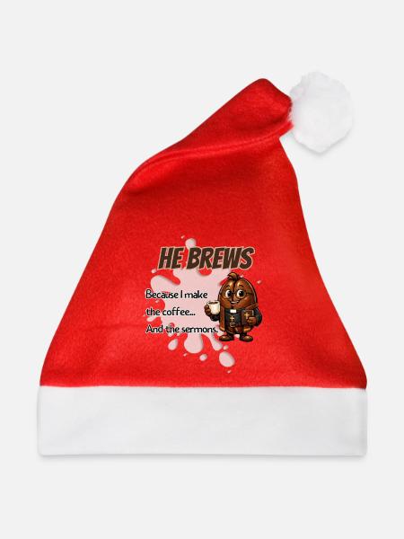 Er braut Pastor Mug - Weihnachtsmütze - Rot - Vorne