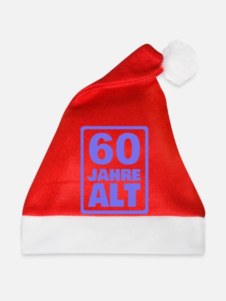 Alter 60 - Weihnachtsmütze - Rot