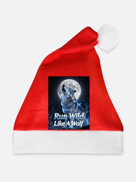 Wild wie ein Wolf – Mondnächte - Weihnachtsmütze - Rot
