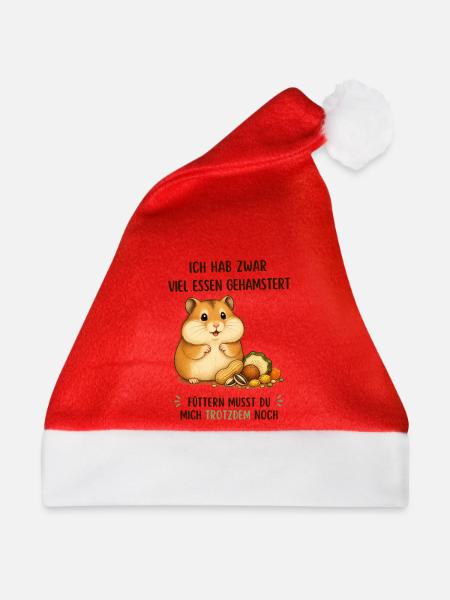 Süßer Hamster - Weihnachtsmütze - Rot