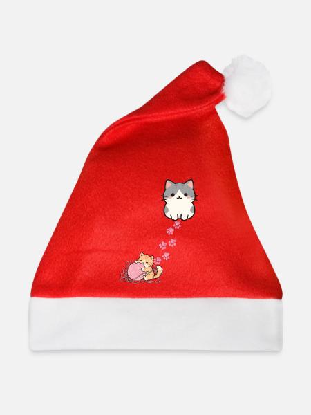 Kätzchen - Weihnachtsmütze - Rot