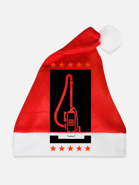 Staubsauger Putzen - Weihnachtsmütze - Rot